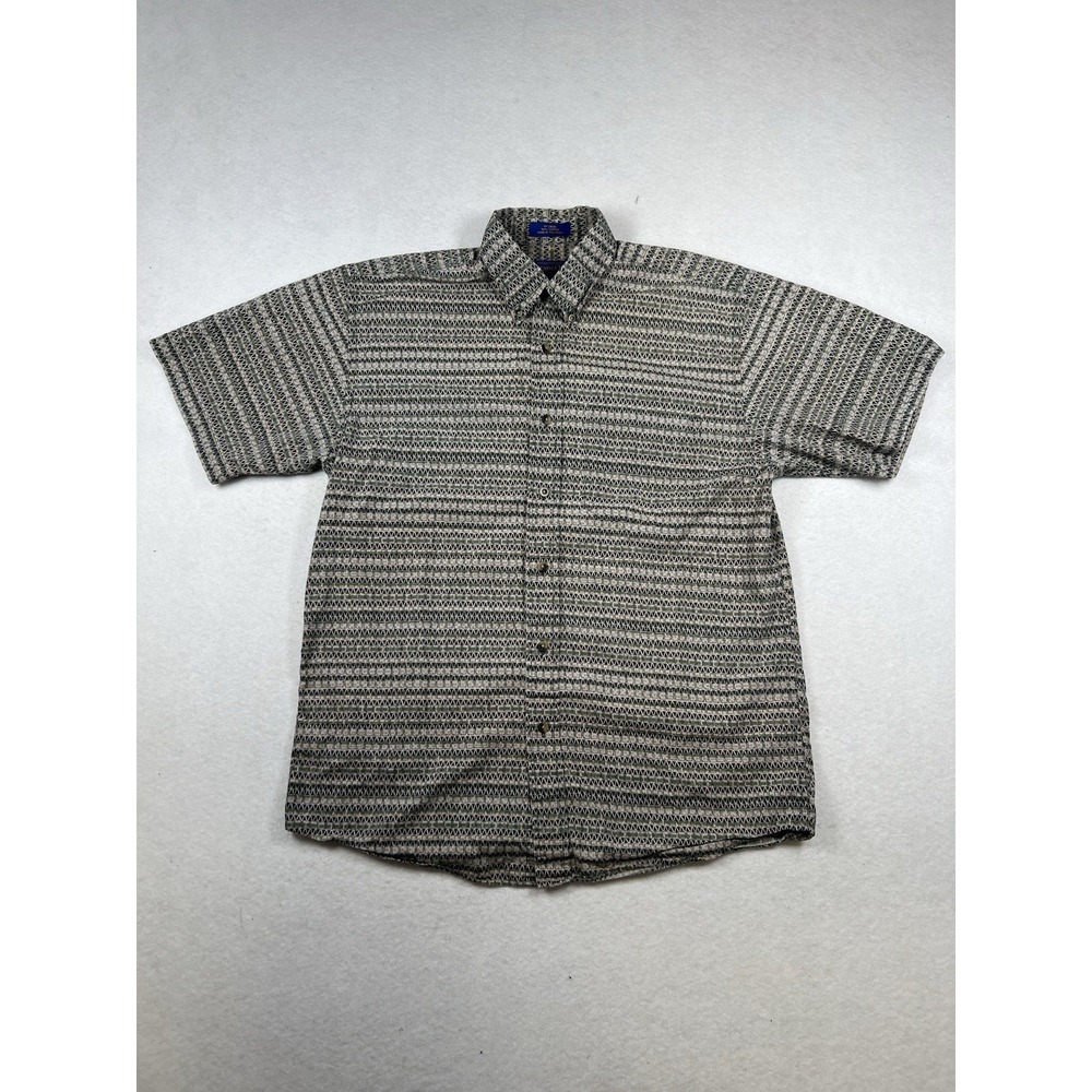 Pendleton Woolen Mills Short Sleeve Cotton Button-Down Shirt - Size: M
